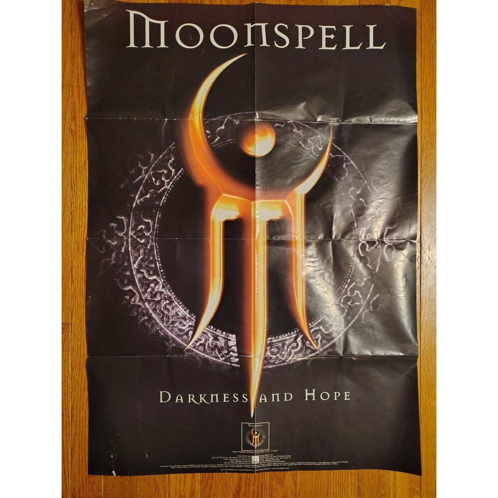 Vintage Moonspell Darkness And Hope Promo Poster 33 X 23 Century Media